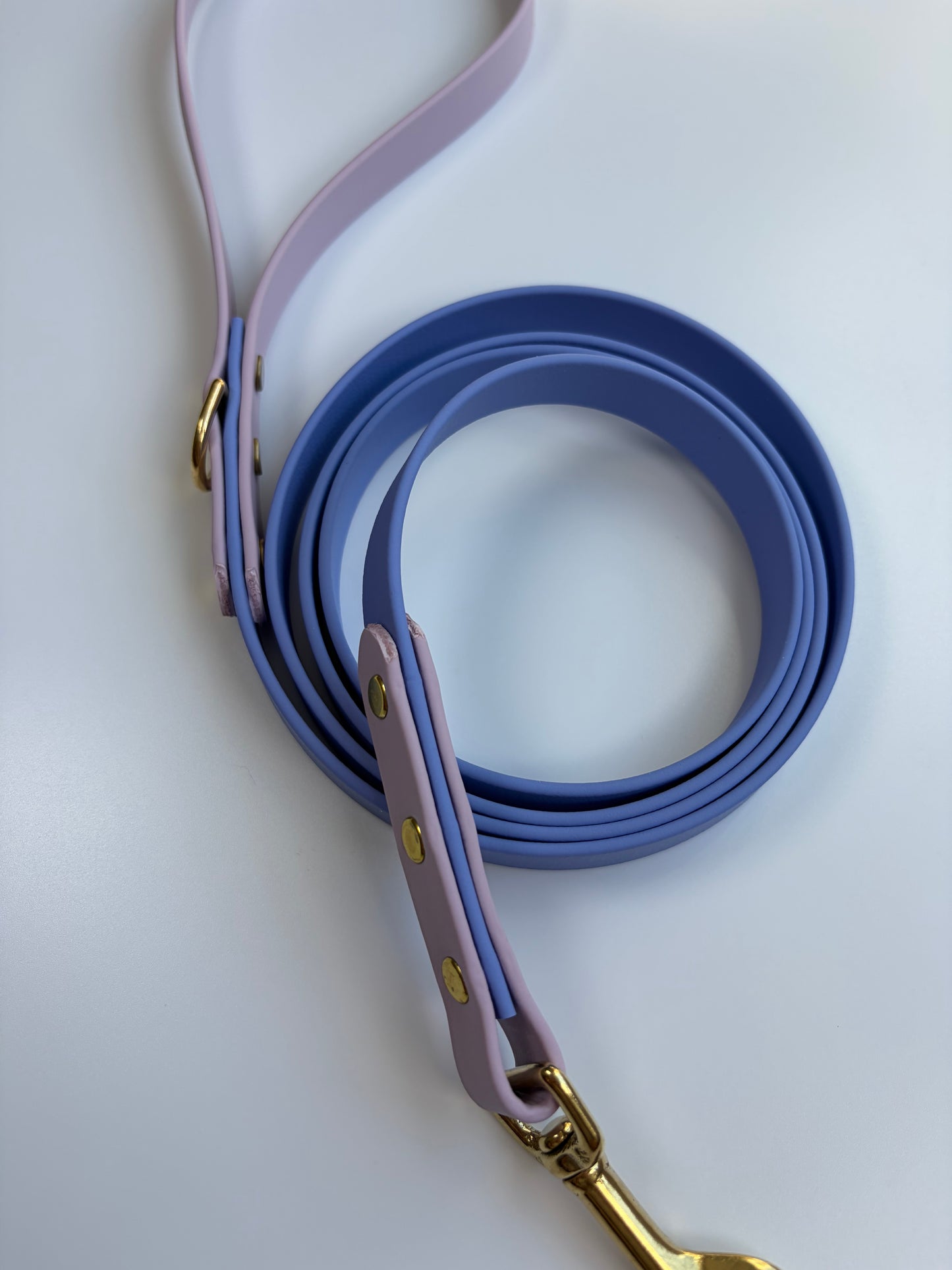 Two-tone Biothane Leash Periwinkle and Lavender