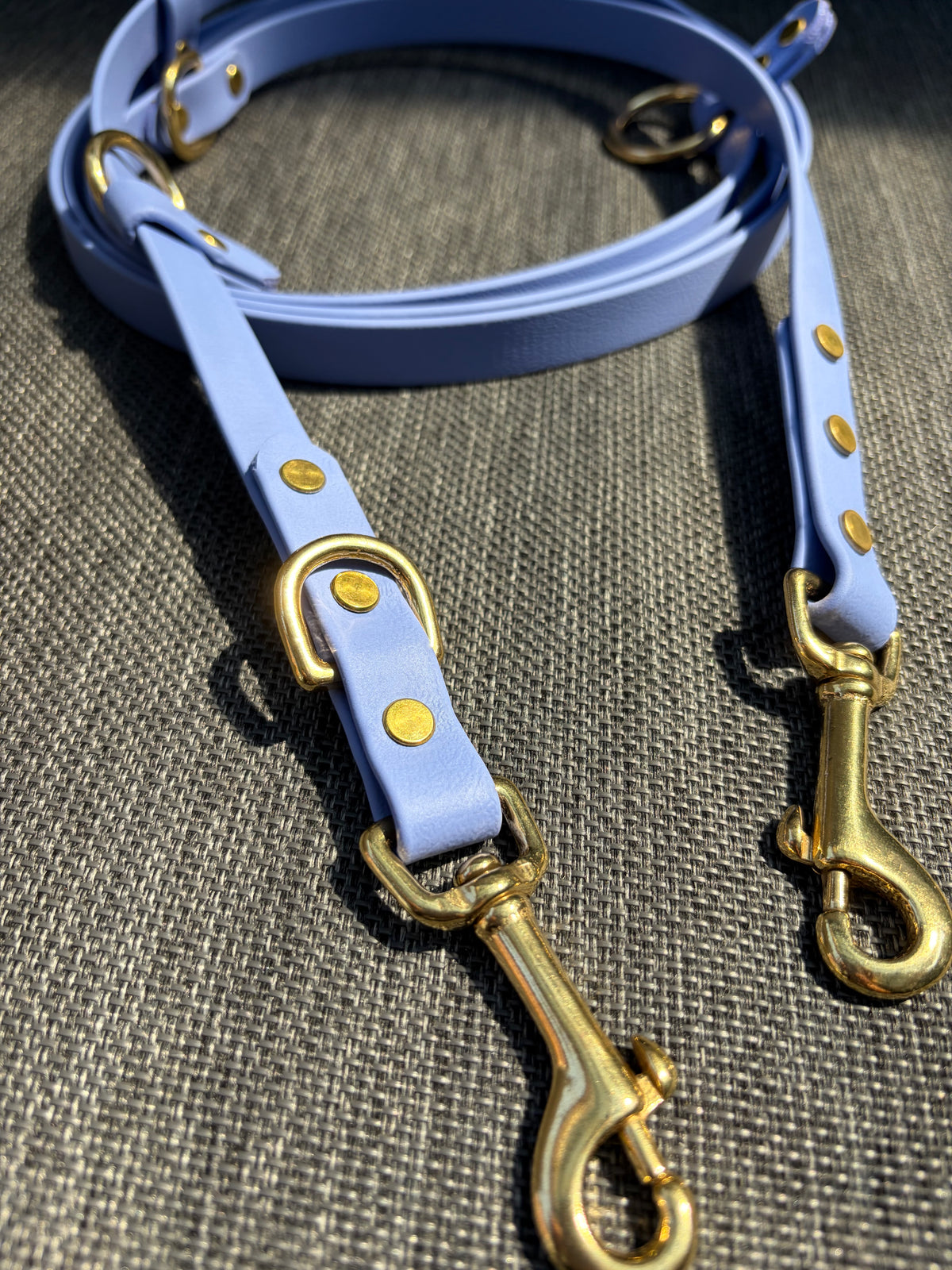 Hands-Free All-in-One Biothane Leash Periwinkle