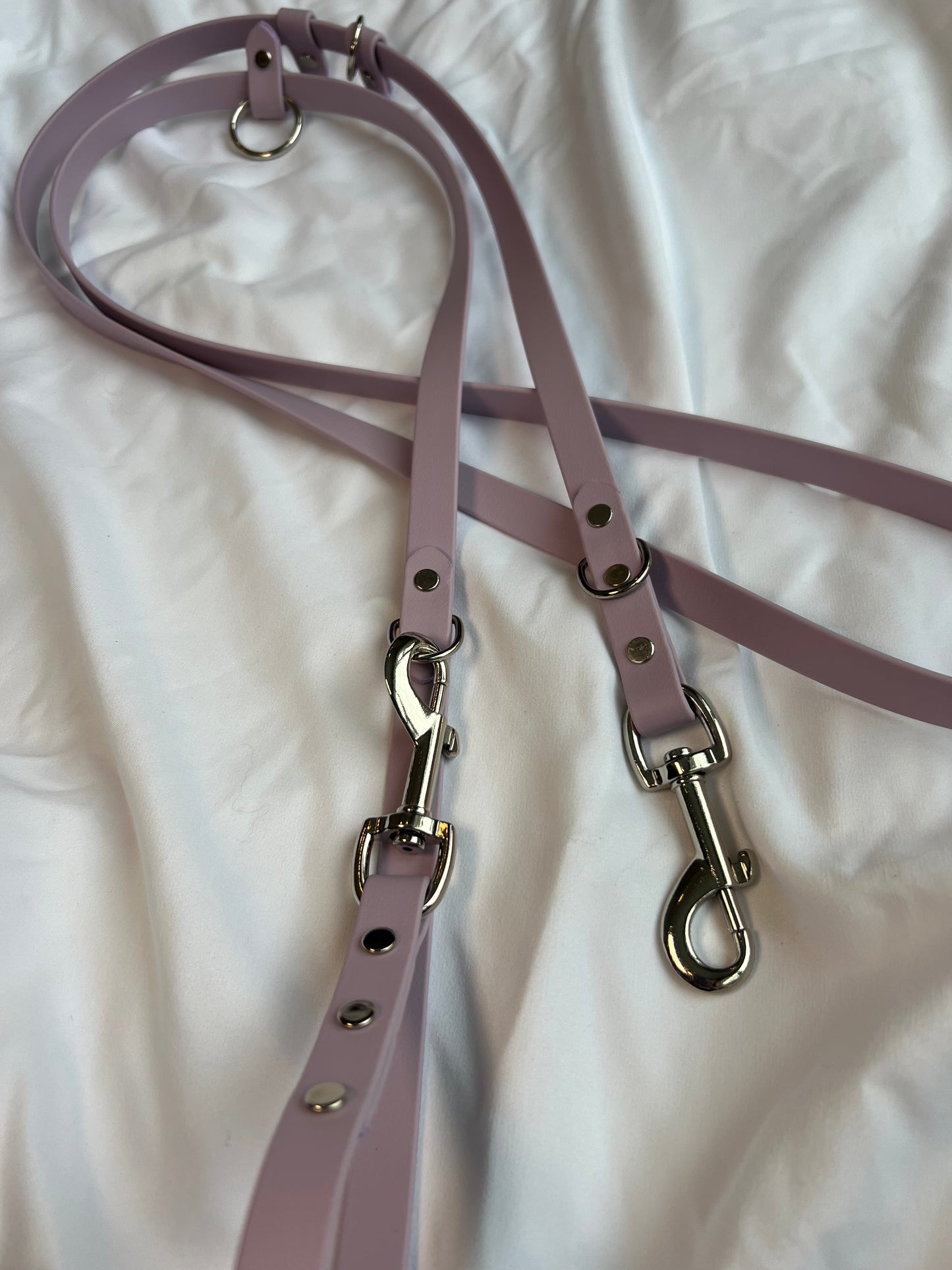 Hands-Free All-in-One Biothane Leash Lavender
