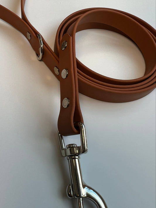 Hands-Free All-in-One Biothane Leash Tan