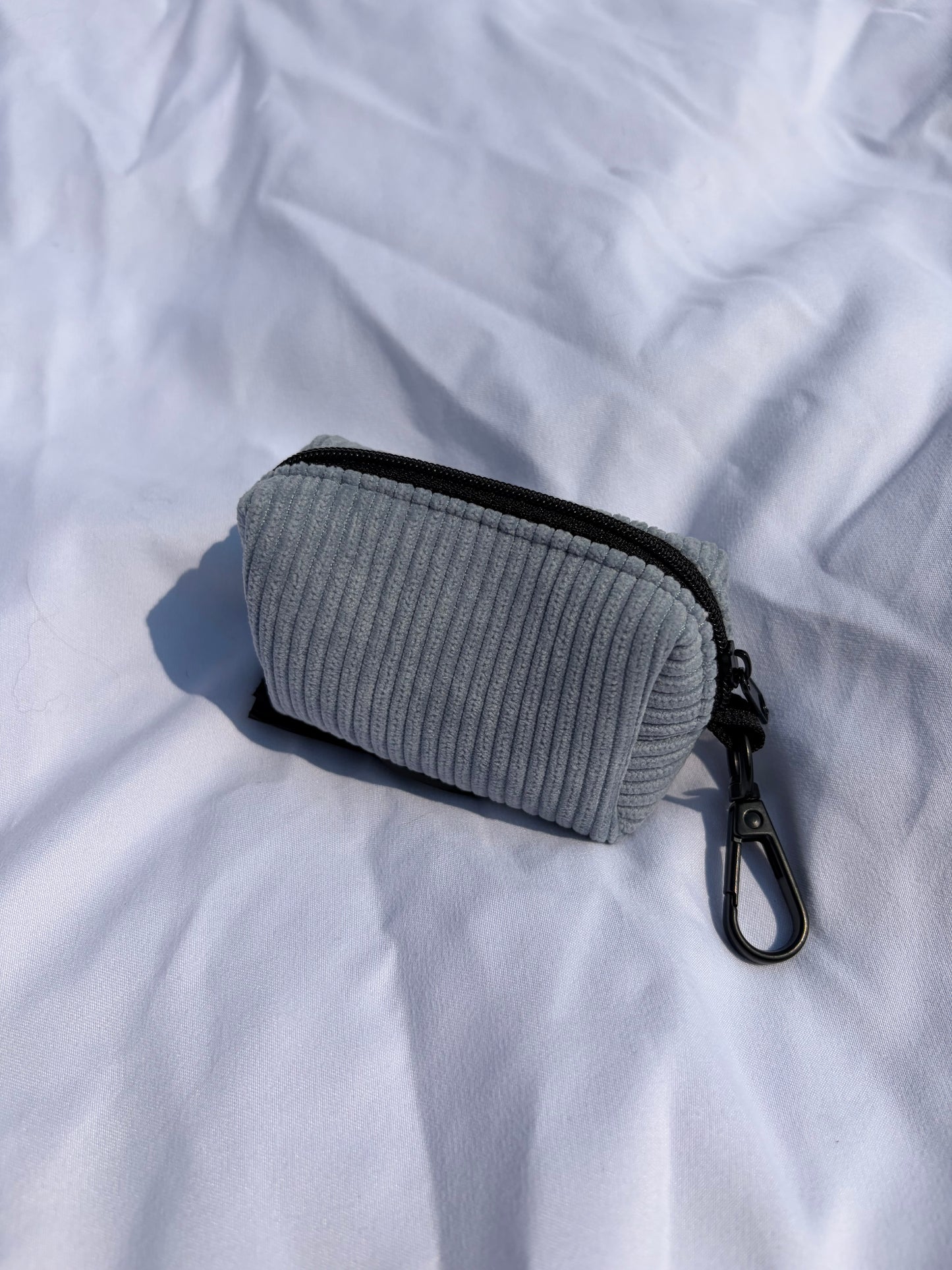Steel Blue Corduroy Poop Bag Holder