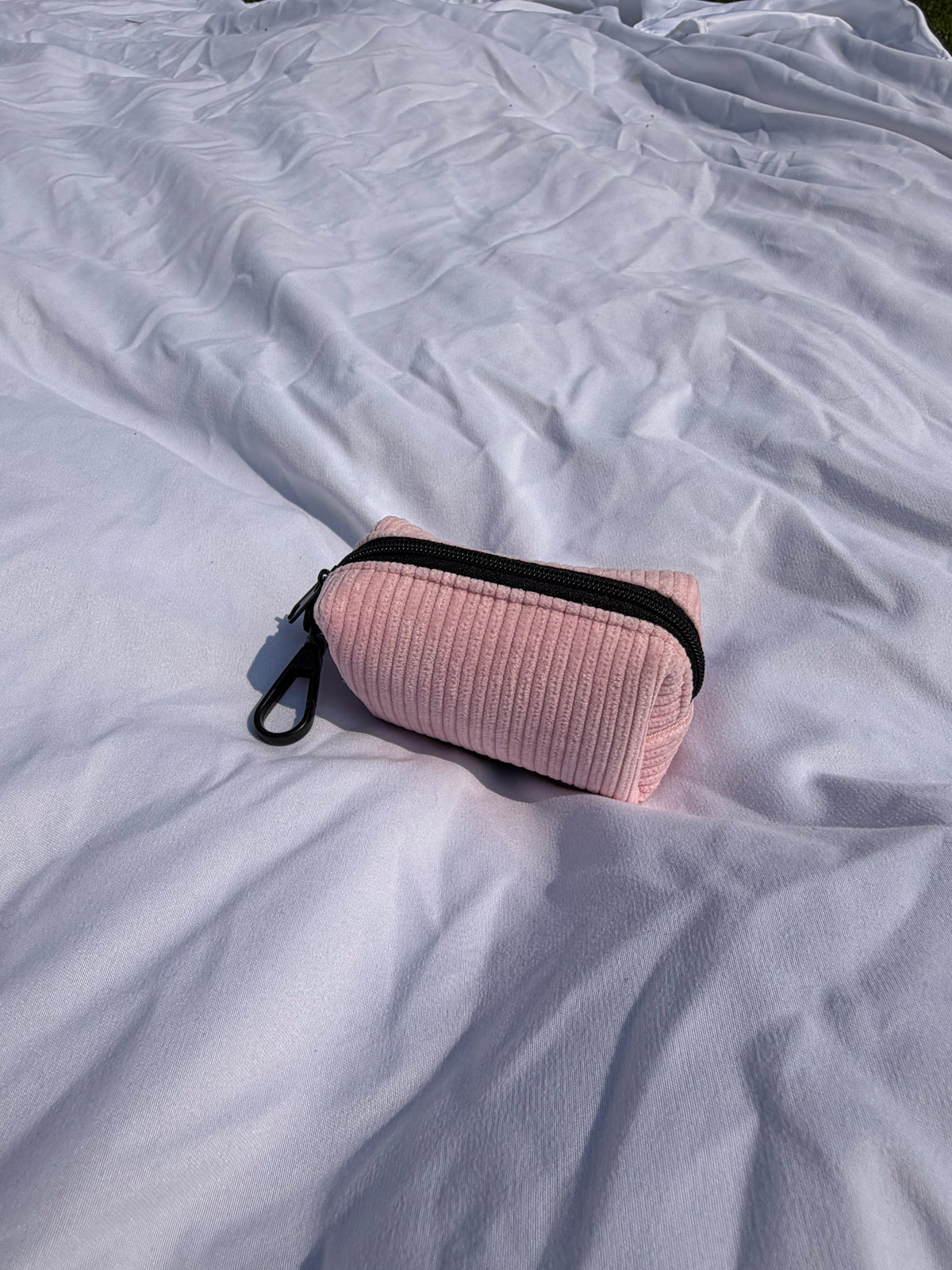 Petal Pink Corduroy Poop Bag Holder