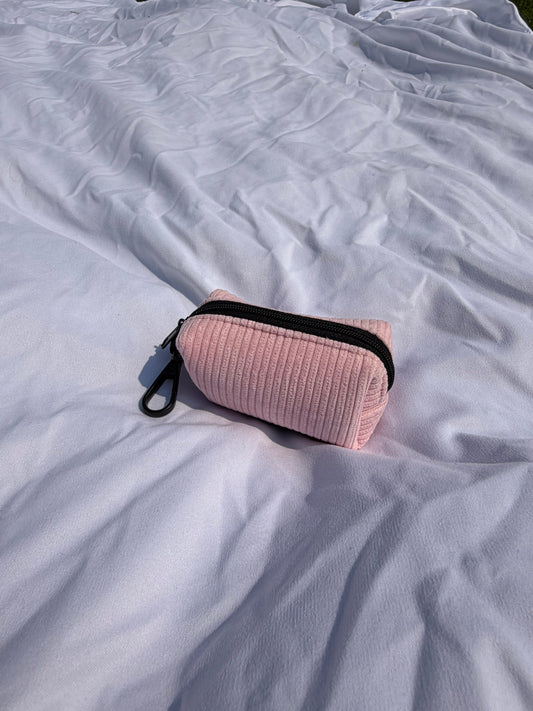 Petal Pink Corduroy Poop Bag Holder