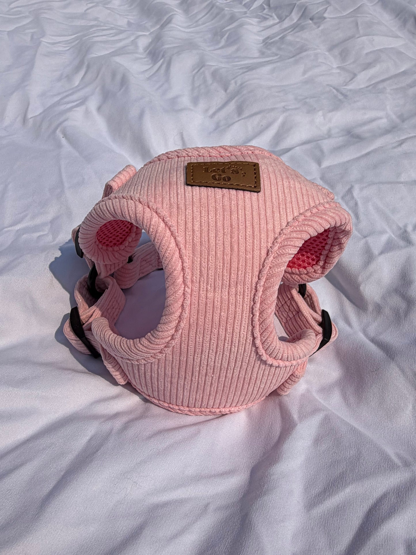 Petal Pink Step-In Corduroy Harness
