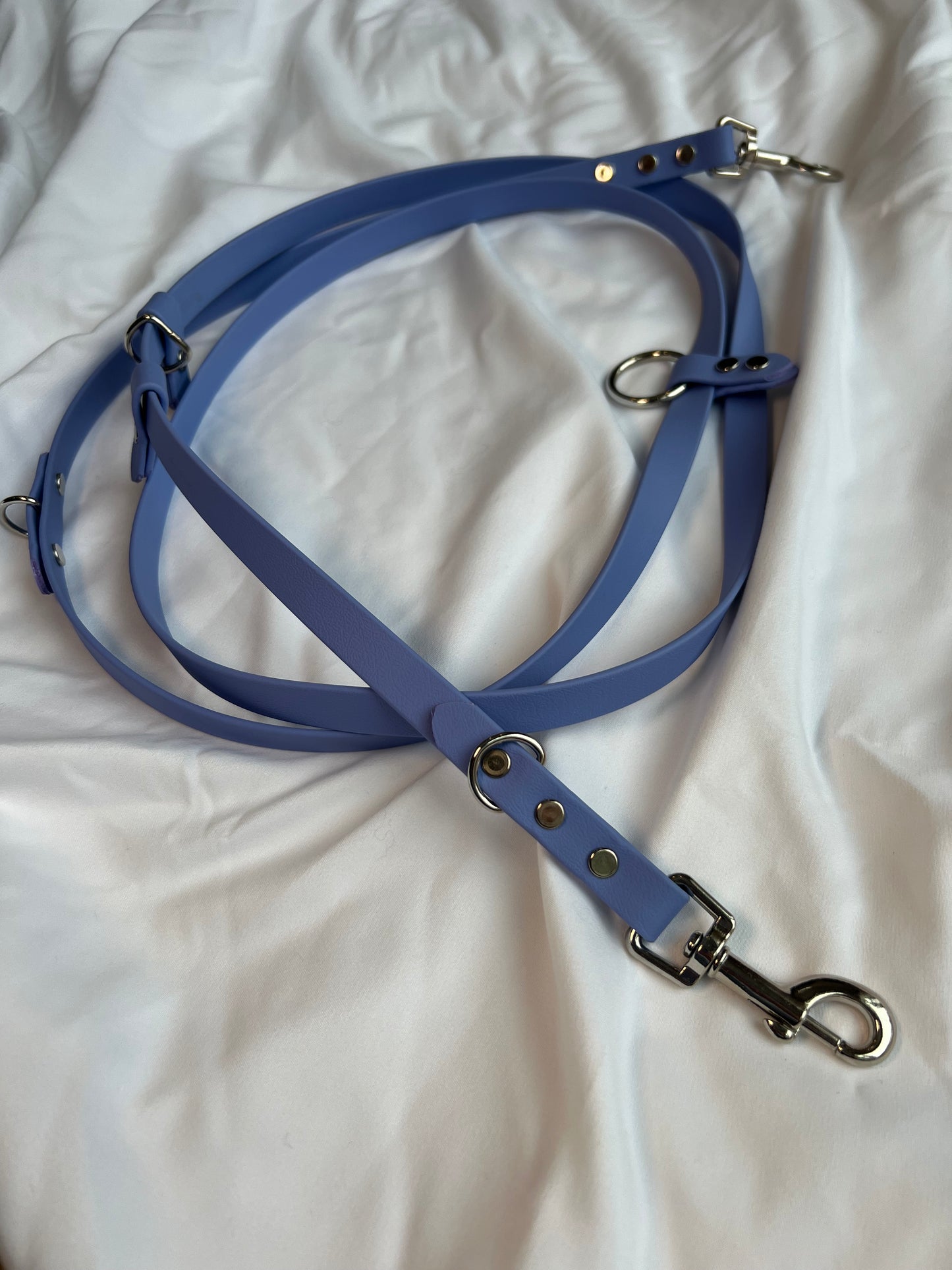 Hands-Free All-in-One Biothane Leash Periwinkle