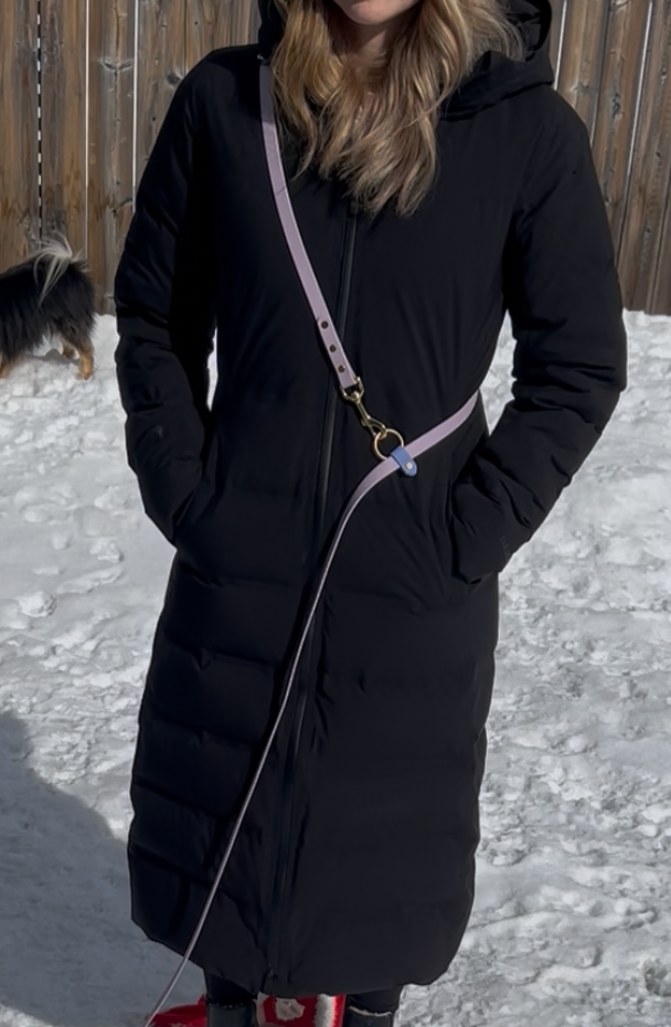 Hands-Free All-in-One Biothane Leash Lavender