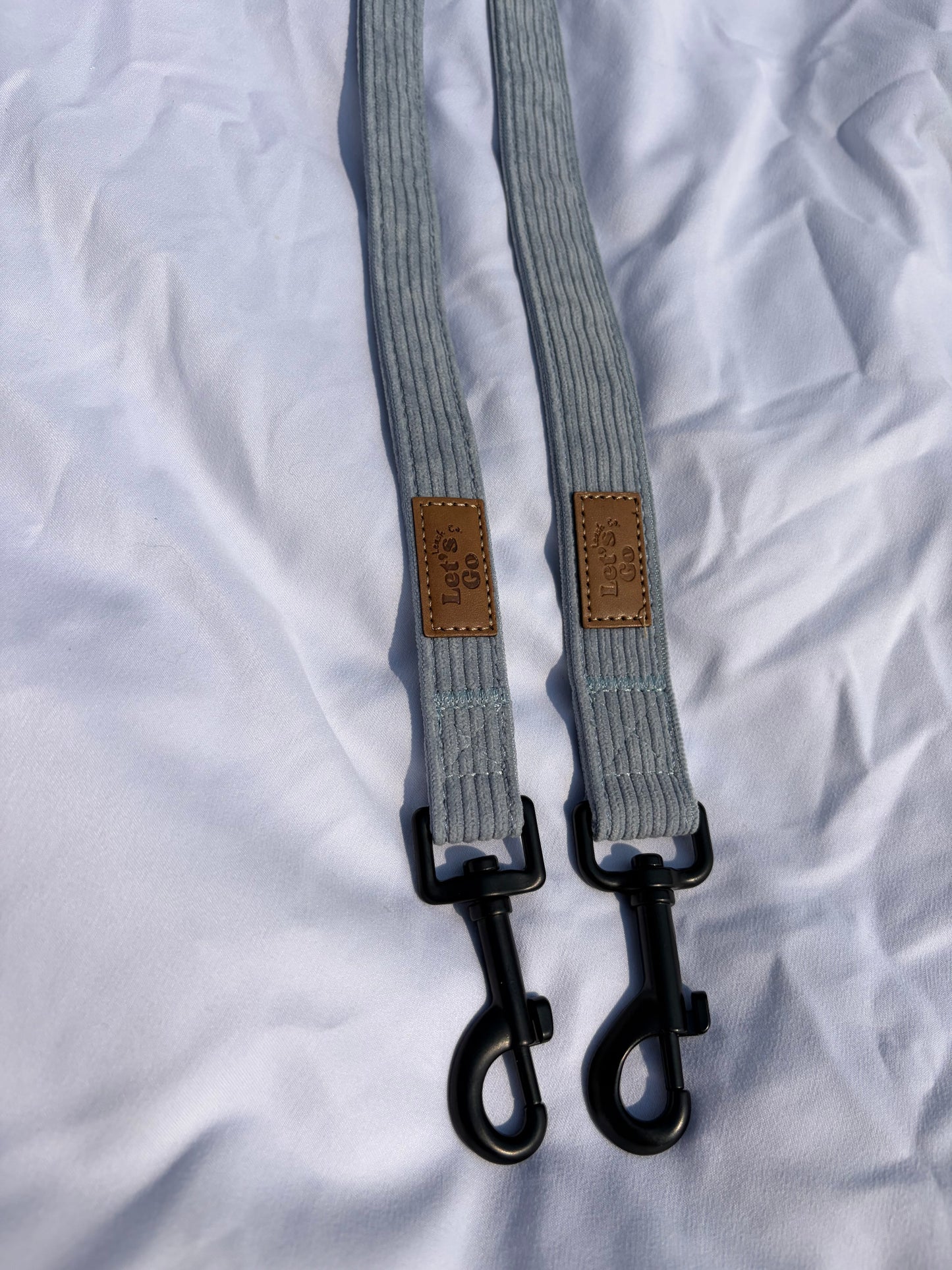 Steel Blue Corduroy Leash