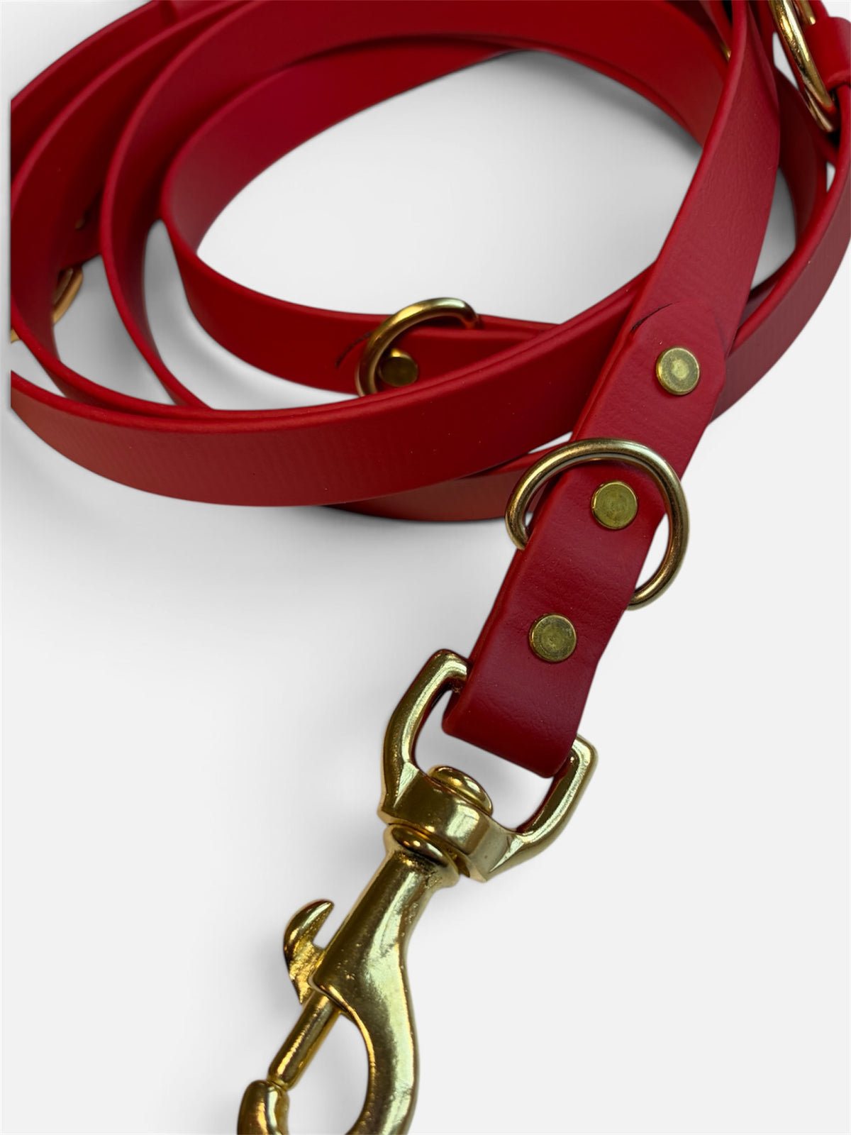 Hands-Free All-in-One Biothane Leash Cranberry