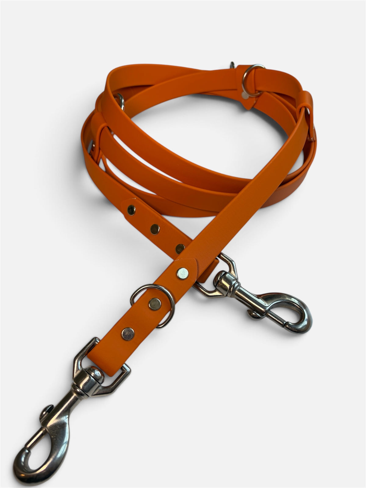 Hands-Free All-in-One Biothane Leash Pumpkin