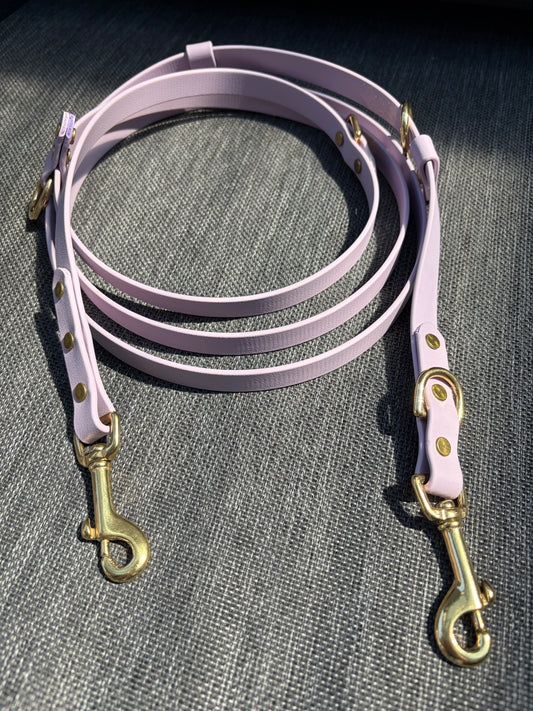 Hands-Free All-in-One Biothane Leash Lavender