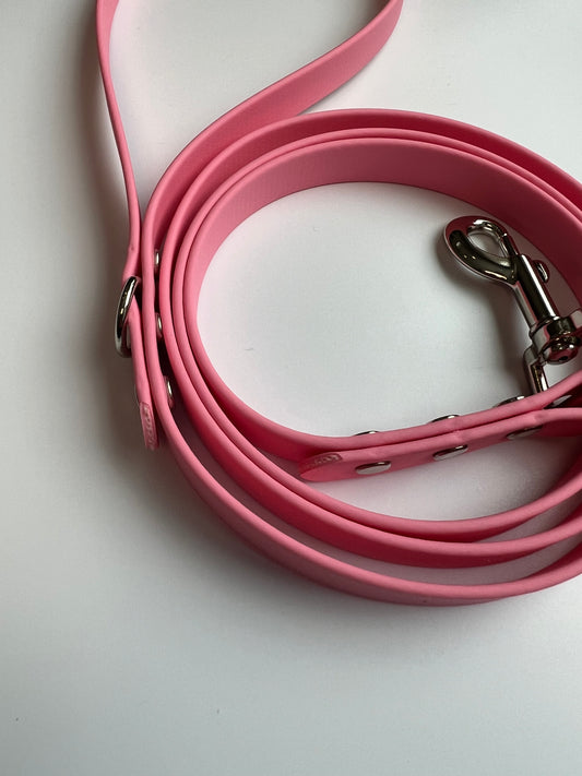 Hands-Free All-in-One Biothane Leash Bubblegum Pink