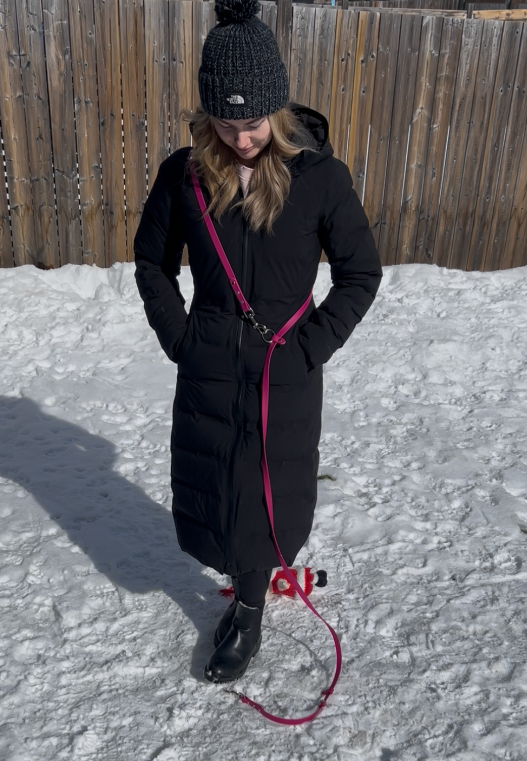 Hands-Free All-in-One Biothane Leash Magenta