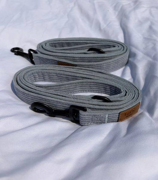 Steel Blue Corduroy Leash