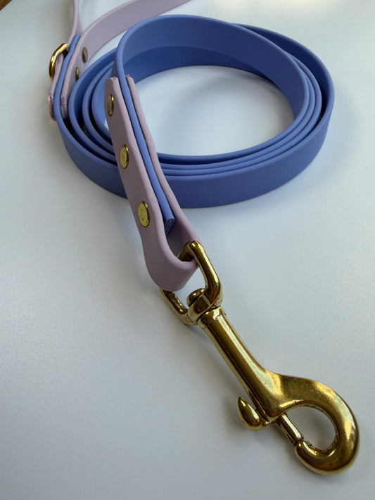 Two-tone Biothane Leash Periwinkle and Lavender