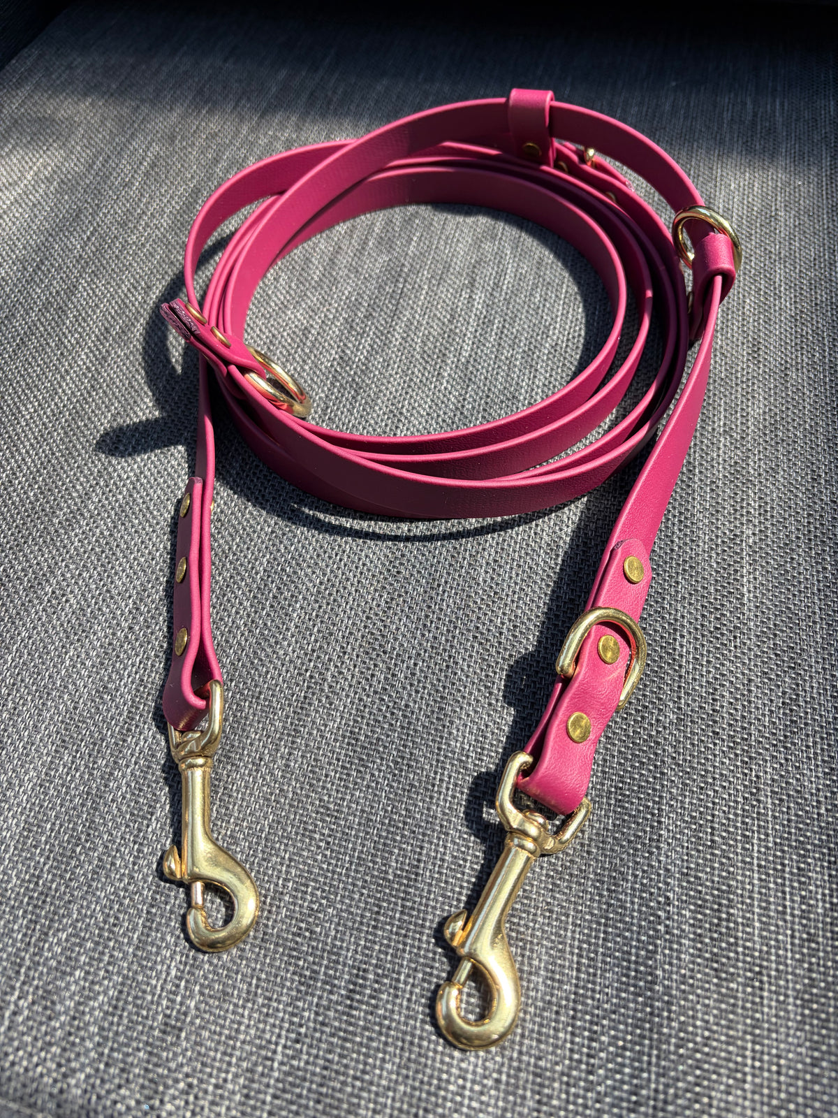 Hands-Free All-in-One Biothane Leash Wine