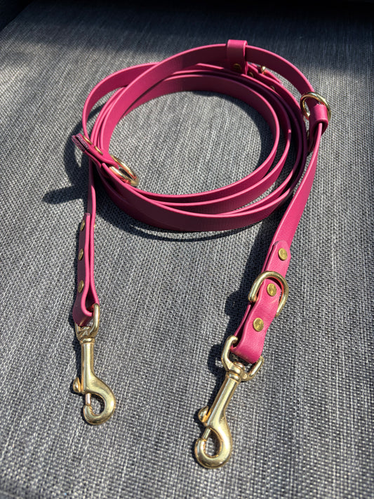 Hands-Free All-in-One Biothane Leash Wine