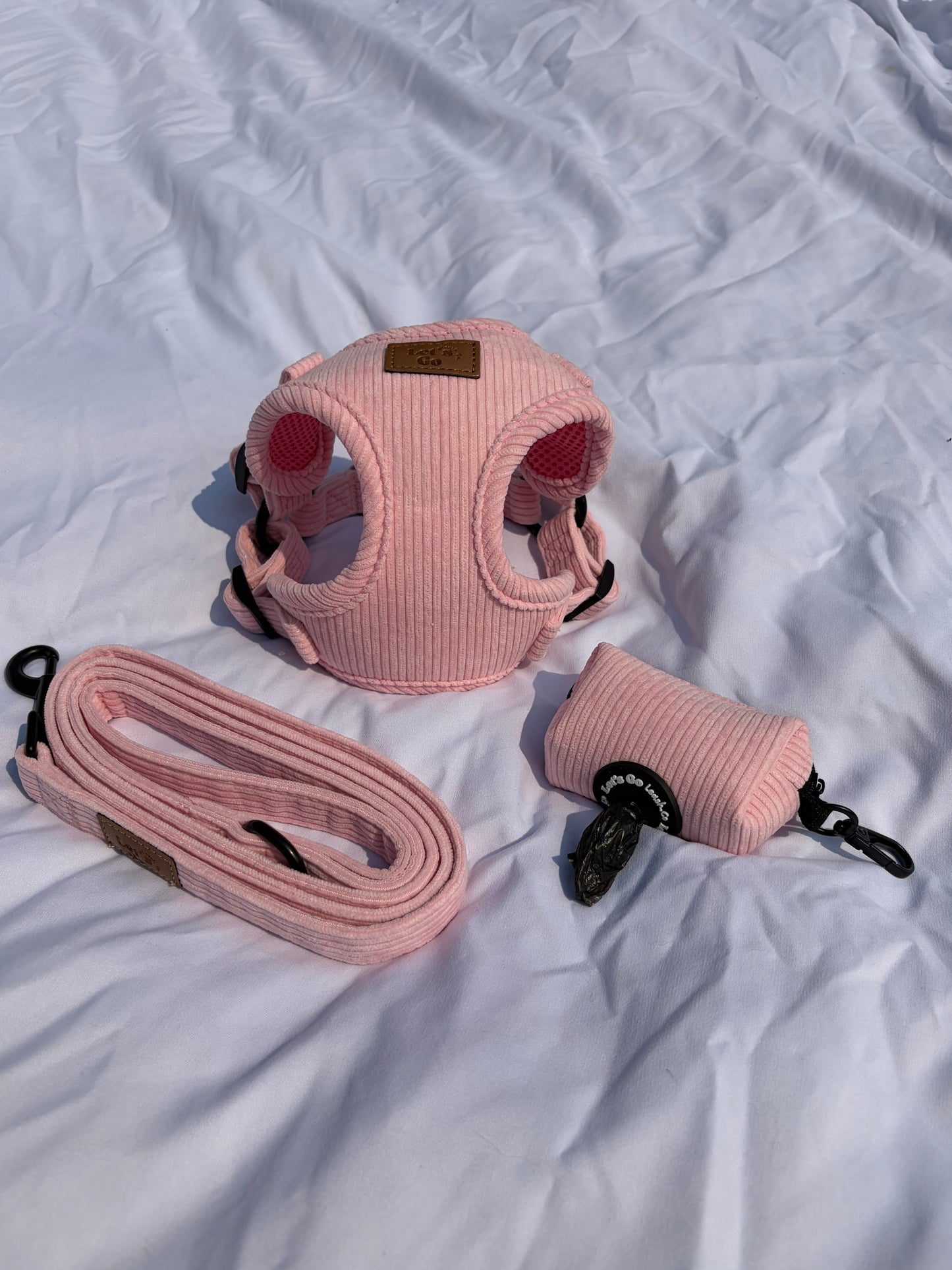 Petal Pink Corduroy Harness Bundle