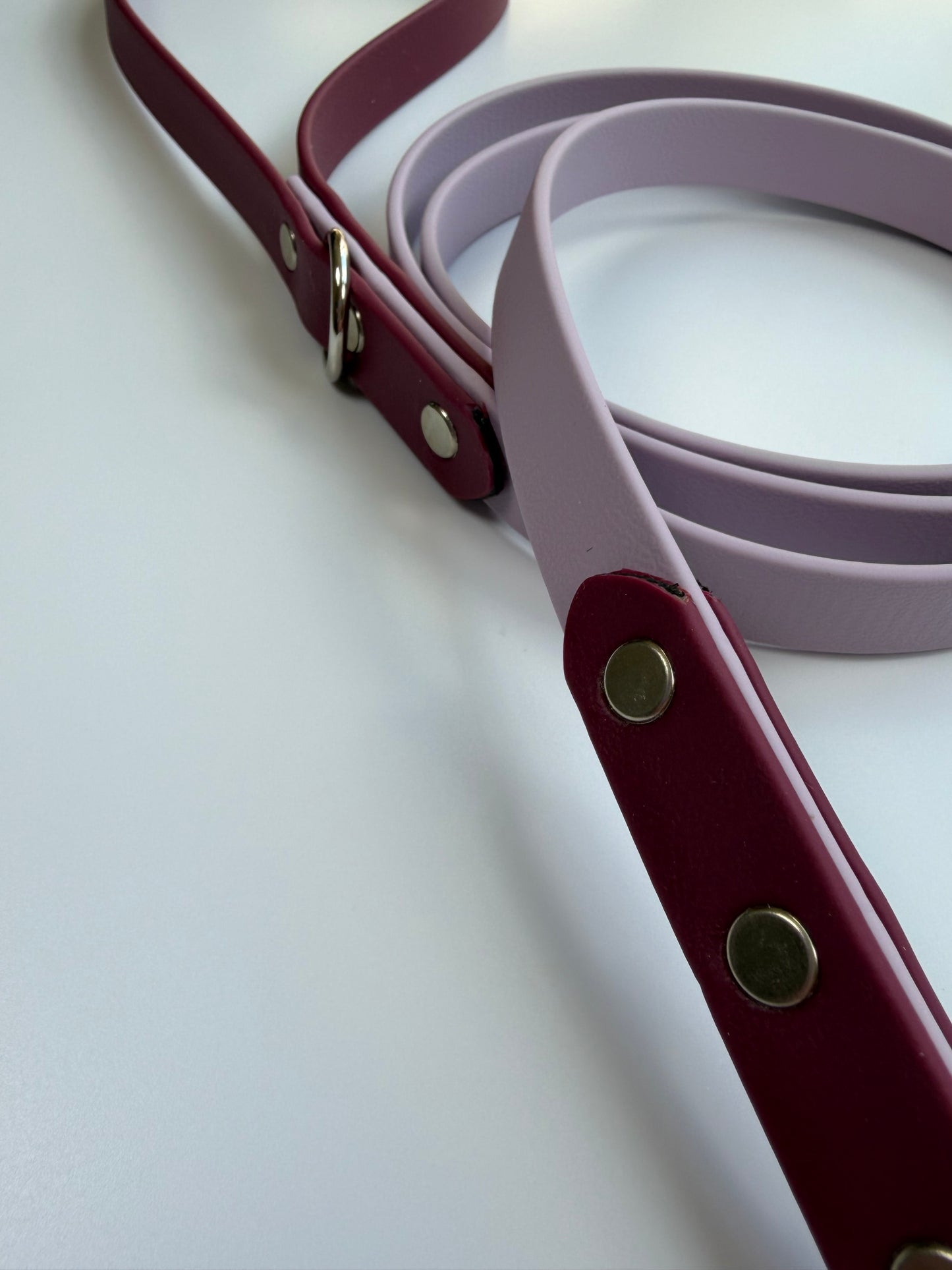 Two-tone Biothane Leash Lavender and Wine