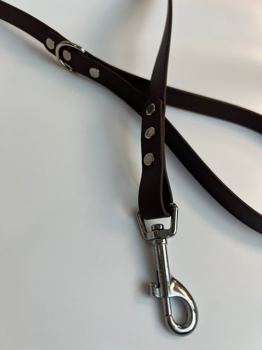 Hands-Free All-in-One Biothane Leash Dark Brown