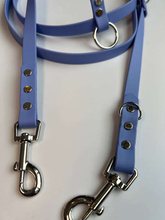 Hands-Free All-in-One Biothane Leash Periwinkle
