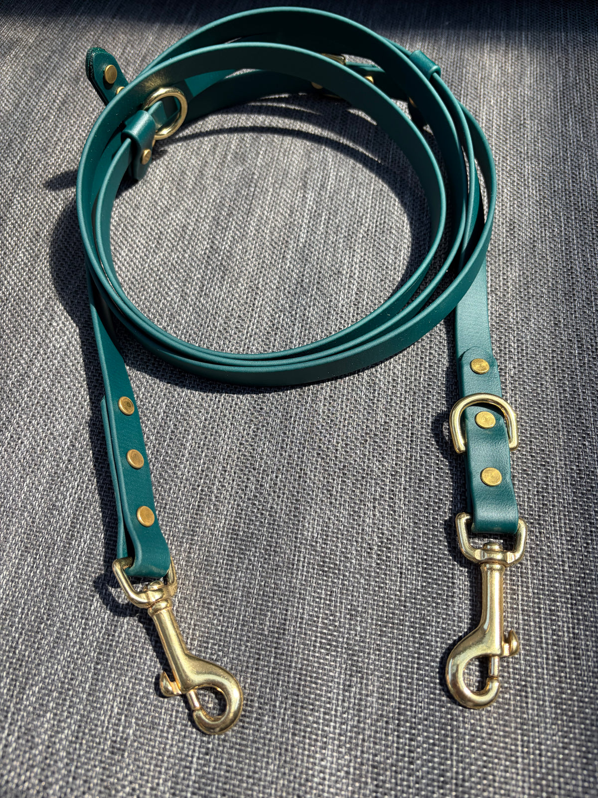 Hands-Free All-in-One Biothane Leash Hunter Green