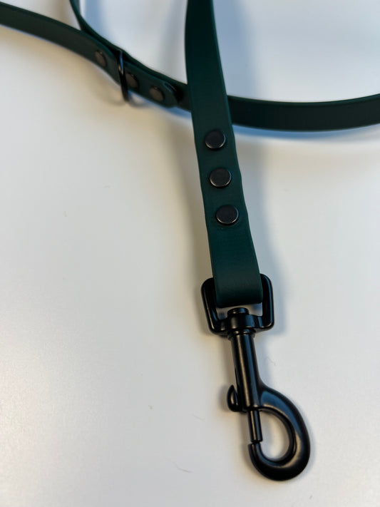 Hands-Free All-in-One Biothane Leash Hunter Green