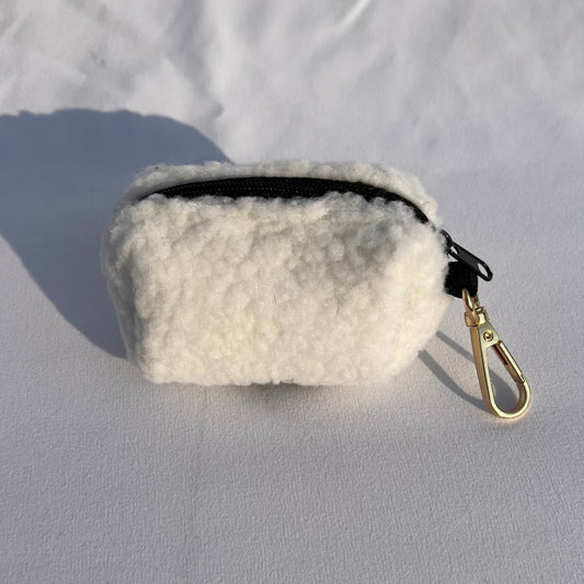 Teddy Poop Bag Holder Cream