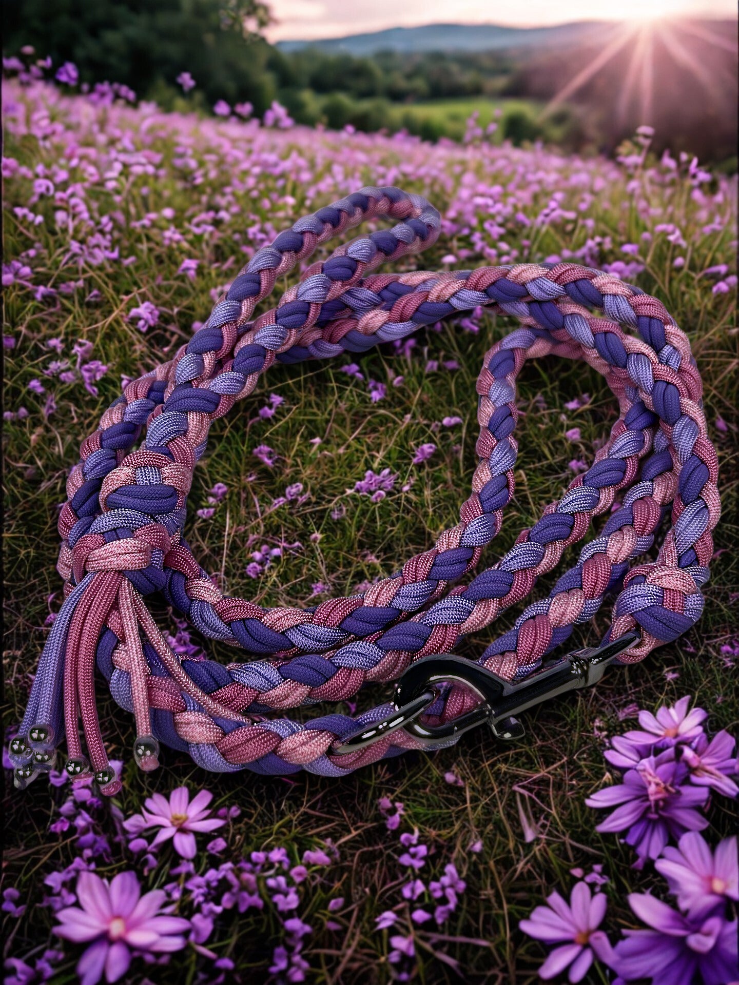 Pink and Plum Paracord Leash