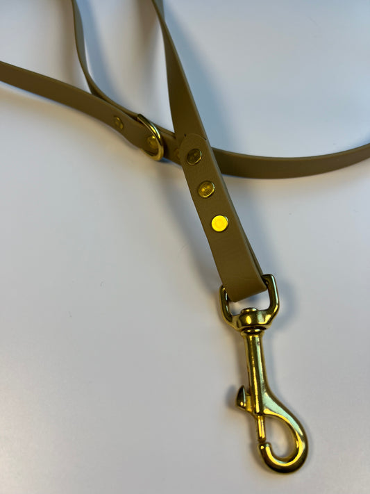 Hands-Free All-in-One Biothane Leash Sahara Tan