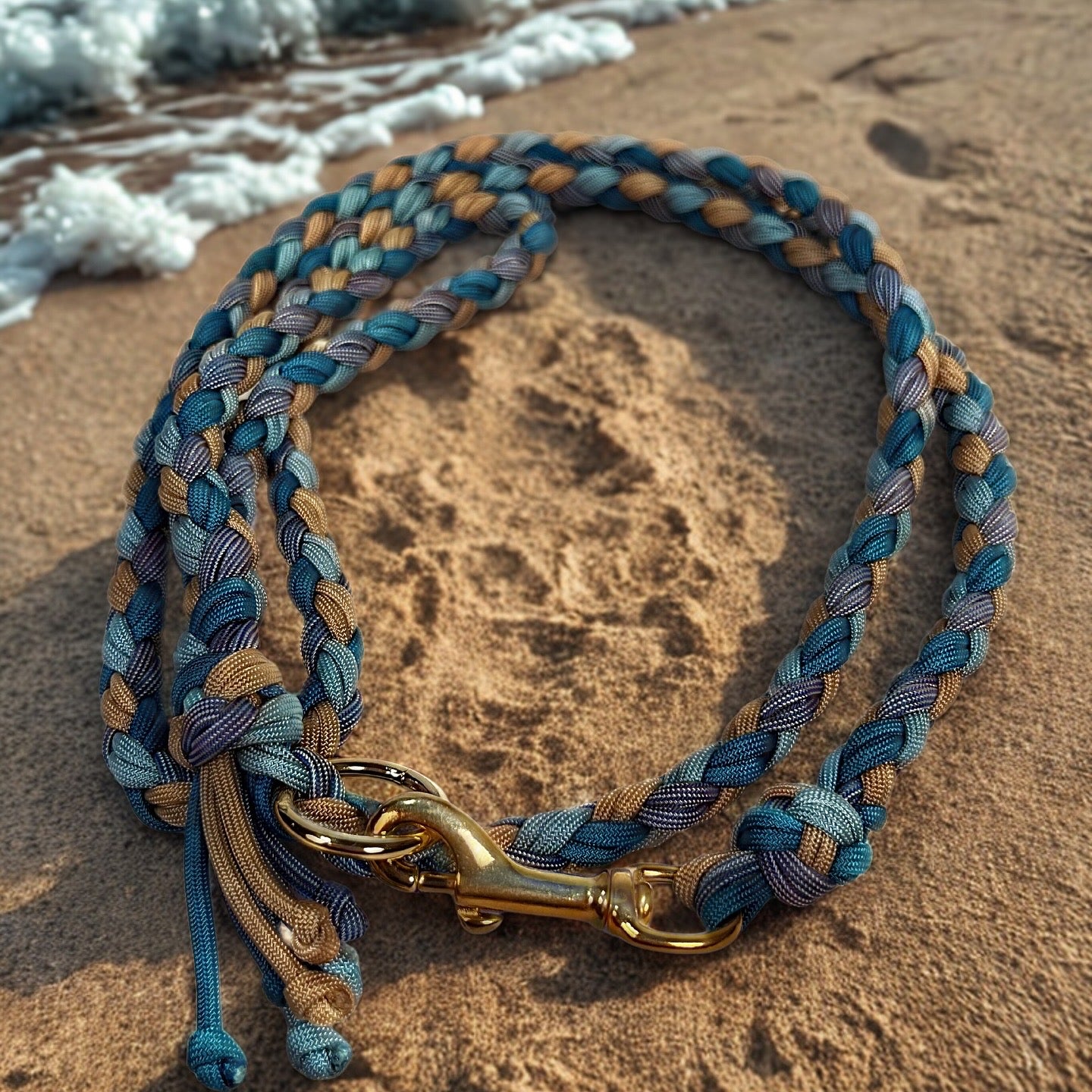 Sandy Waves Paracord Leash