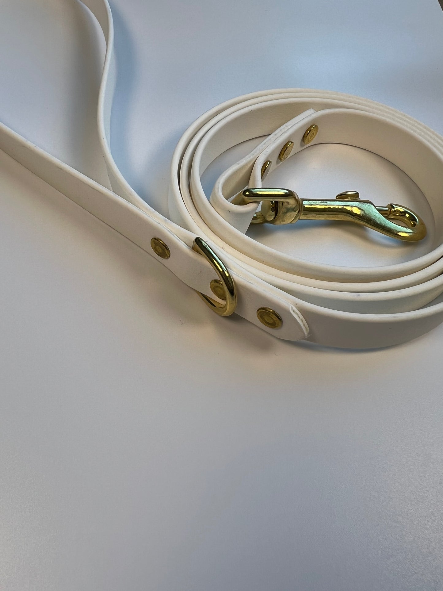Classic Biothane Leash White